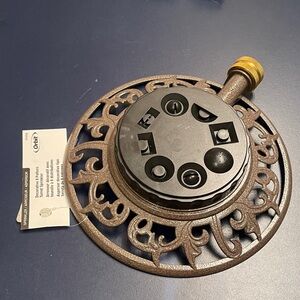 Orbit metal decorative 8 pattern turret sprinkler